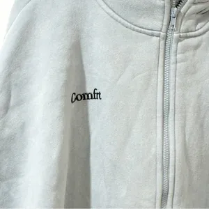 Comfrt Cloud Zip Heavyweight Hoodie Unisex Full Zip Sweatshirt Blue Size Large‎ thumbnail 2