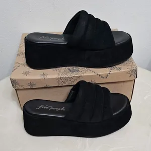 Free People Almost Paradise Platform Blk/Noir 3 Size 38 EU 8 66684663 thumbnail 1