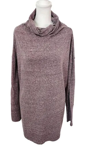 We the Free Plum Oversized Turtleneck Tunic Size XS Free People Purple Top thumbnail 1