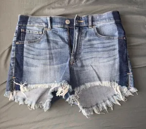 🌸Express Frayed Hem Light Blue Denim Shorts thumbnail 1