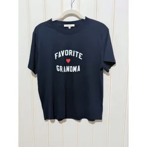 Favorite Daughter Favorite Grandma Graphic Tee Navy Blue Short Sleeve Medium thumbnail 5
