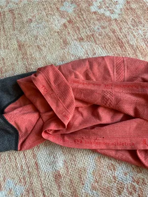 Lululemon Run: Swiftly Tech Short Sleeve Love Red Deep Coal W3033S size 10 thumbnail 5