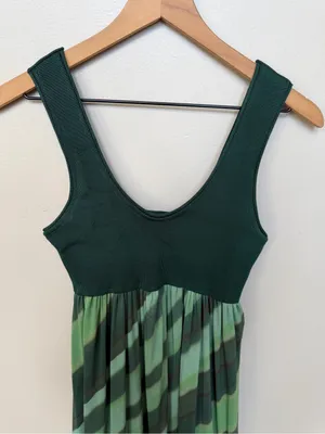 Dress To Clothing Boutique Brazil Sleeveless Green Maxi Dress Striped Size Small thumbnail 3