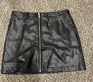 Leather Skirt Black Size M thumbnail 1