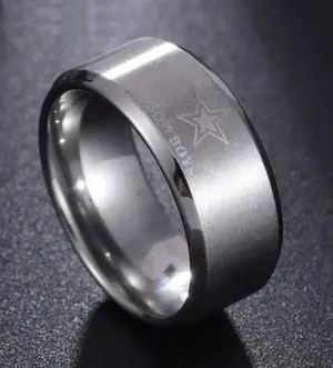 Silver Titanium Dallas Cowboys Ring thumbnail 1
