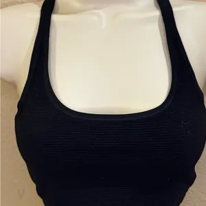 NUX Black Ribbed Sports Bra thumbnail 2