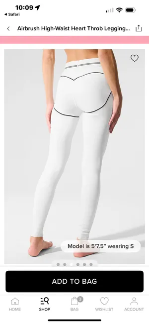 Alo Set Yoga Airbrush Heart Throb leggings and bra thumbnail 5
