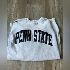 Champion VTG Reverse Weave PENN STATE Sweatshirt Crewneck Embroidered Gray Blue Size S M thumbnail 15