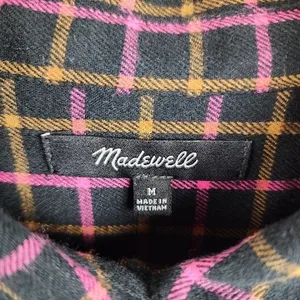 Madewell Plaid Flannel Boxy Shirt Crop Top Size M thumbnail 2