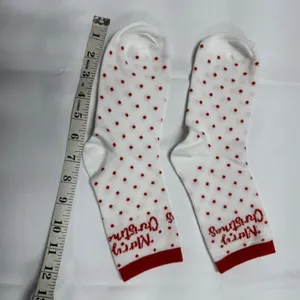 Women's‎ Christmas-themed crew socks NEW in Bag. thumbnail 2