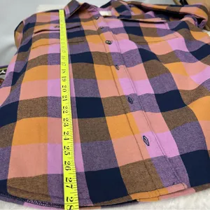 NWT Natural Reflections M button down Flannel long sleeve Shirt shacket Sherpa thumbnail 8