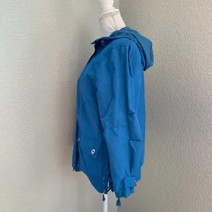 Lauren Woman’s Blue Pocket Rain Jacket Sz P/S thumbnail 3