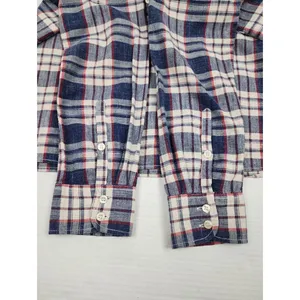 J.Crew Women's Plaid Shirt Homespun Boy Fit Popover Blouse 100% Cotton Size M thumbnail 7