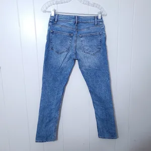 Warp + Weft Distressed Button Fly Cigarette Jeans |CDG Paris Size 25x26 thumbnail 7
