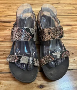 Vionic Brown Pacific Bolinas Slingback Snakeskin Leather Slip On Women’s‎ Size 9 thumbnail 1