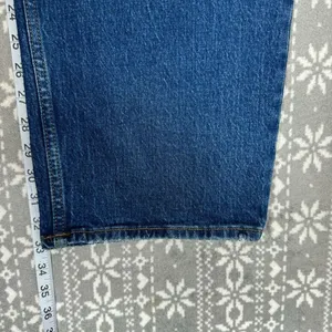 Abercrombie & Fitch The 90's Straight Ultra High Rise Blue Wash 24‎ Long Casual thumbnail 10