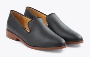 Nisolo Everyday Slip-On Leather Loafers Shoes Women's Size 7 Black Preppy Casual thumbnail 1