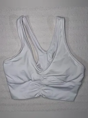 Alo Yoga Womens Wild Thing Sports Bra Top Size S White Athleisure Workout Gym thumbnail 2