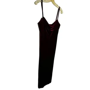 Vintage Teddi Evening Red‎ Velvet Long Dress thumbnail 6
