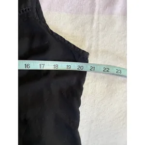 American Eagle Black Tank Top Blouse Size XL Crochet Detail Scoop Neck Boho thumbnail 5