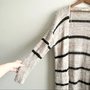 Onetheland striped soft cardigan size medium thumbnail 3