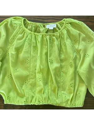 Velvet By Graham & Spencer Top In Yellow size M thumbnail 4