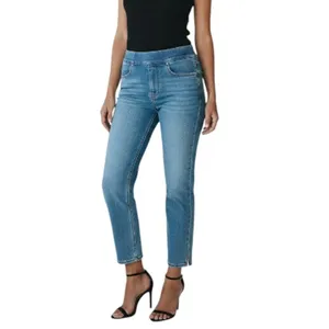 SPANX Ankle Straight PullOn Jeans W's L Vintage Indigo Shaping Comfort Travel thumbnail 4