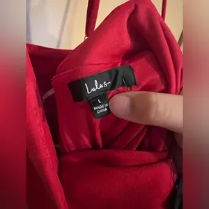 NWT‎ Lulus red mini dress L thumbnail 5
