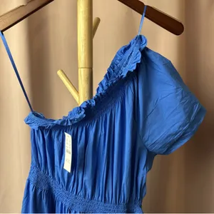 J Crew Blue Off The Shoulder MIDI‎ Dress thumbnail 2