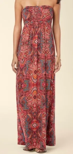 Soma Braided Bodice Strapless Maxi Dress thumbnail 1