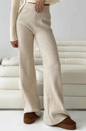 Princess Polly wide leg ribbed knit pants thumbnail 1