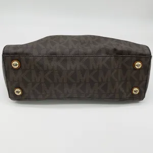 Michael Kors Cynthia Logo Medium Satchel‎ Brown Monogram Chain Shoulder Luxury thumbnail 3