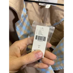 Anthropologie Trench Coat Womens S Tan Gingham Trim Double Breasted Classic Chic thumbnail 5
