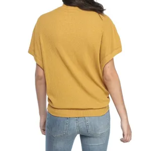 We The Free People Size S Top Madeline Anthro Relaxed Golden Haze Yellow Women's thumbnail 3