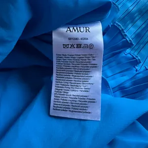Amur Kelce Cobalt Blue Pleated Flounce Mini Dress thumbnail 15