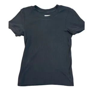 Everlane Black Organic‎ Cotton Ribbed Short Sleeve Crew Neck Tee Shirt Small thumbnail 3