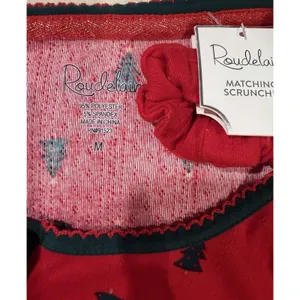 NWT Roudelain red long-sleeve Christmas Theme pajama set - Pants And Top Medium thumbnail 5
