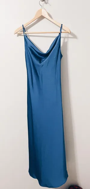 Blue Silky Dress thumbnail 1