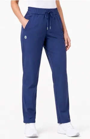 G-Form Womens Navy Blue Straight Leg Athletic Scrub Pants Size L Drawstring thumbnail 1