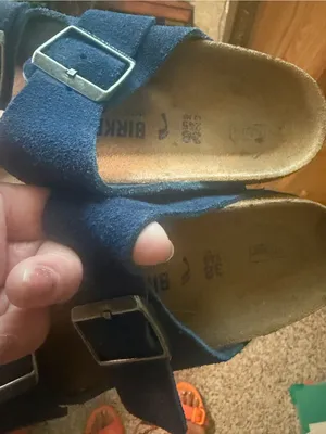 Birkenstock Navy Suede Arizona Double Strap Sandals thumbnail 3
