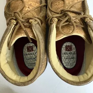 Twisted X Cork Leather Upper‎ Chukka Moc Boots Women's Size 7M thumbnail 5