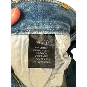 Levi's Women Jeans Wedgie‎ Skinny Button Fly Raw Hem Distressed Denim Blue Small thumbnail 4