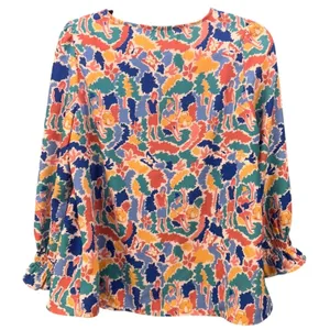 Tuckernuck Marguerite Blouse Small‎ Blue thumbnail 3