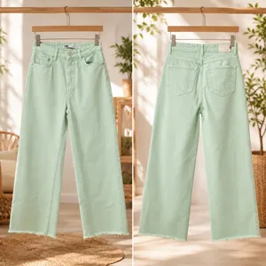 🌿 Not Your Average Blue Denim! 💚 Zara Mint Wide Leg Jeans (US 2 / EUR 34) thumbnail 2