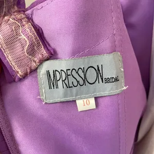 Impressions Bridal One Shoulder Purple Chiffon Bridesmaid Prom Formal Gown 10 thumbnail 7