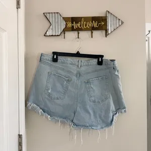 Wild Fable High Rise Light Blue Ripped Jean Shorts Size 16 with 2” inseam thumbnail 3