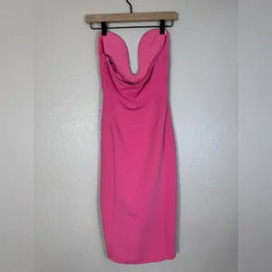 h:ours Lazaro Strapless Plunge Midi Dress in Pink Candy size XS NEW $160 thumbnail 9