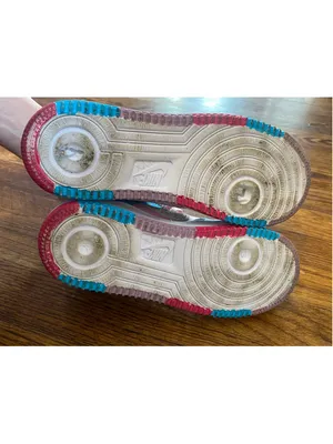 Custom Hand Painted Nike Air Force 1 High Barbie Pink Blue Glitter Sneakers OOAK thumbnail 7