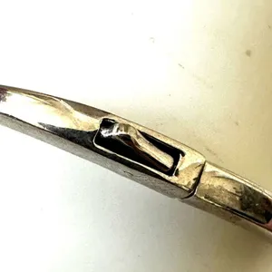 Silver tone rhinestone bangle bracelet thumbnail 4