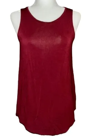 𝅺OLD Navy High-neck Swing Tank in Burgundy Size S thumbnail 1